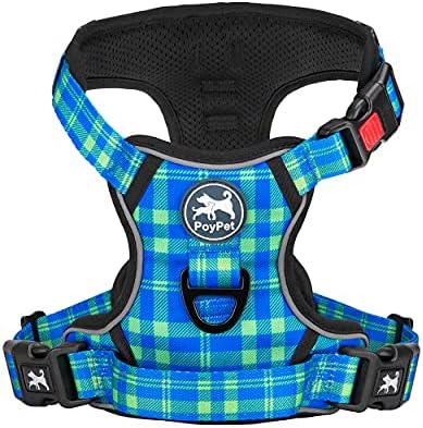 PoyPet Plaid Dog Harness Large, No Pull Vest by PoyPet