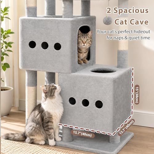 Gitelsnour Cat Tree, Sturdy Cat Tower - Image 3