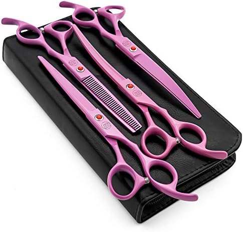 Moontay Professional 7" Dog Grooming Scissors Set 4PCS by Moontay