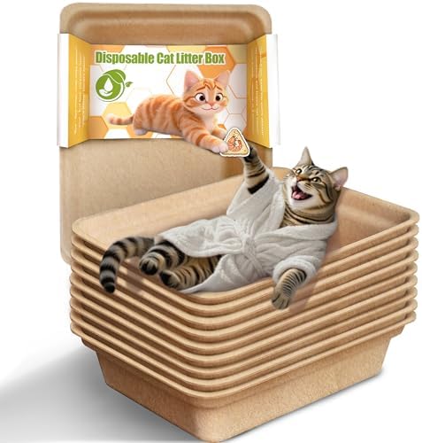 Disposable Litter Boxes for Cats Leak-Proof: 3/6/9/20/32-Pack Odor Control by Unknown