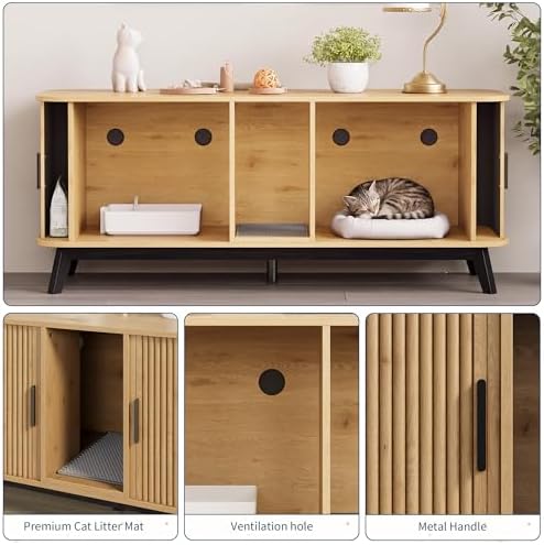 Cat Litter Box Furniture for 2 Cats - Image 5