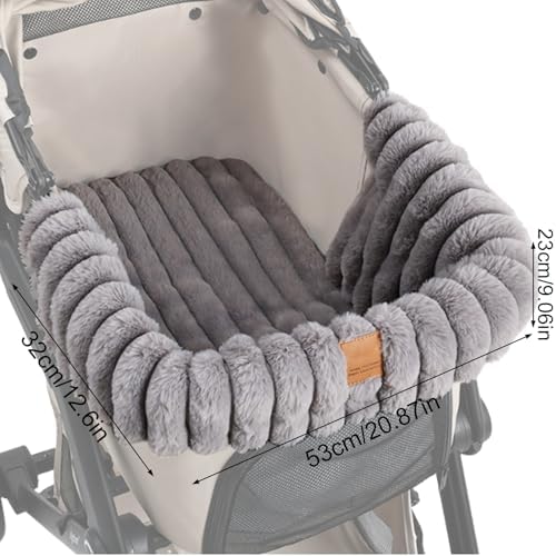 Dog Stroller Cushion – Plush Warm Washable Mat, Soft Thick Comfort Pad - Image 6