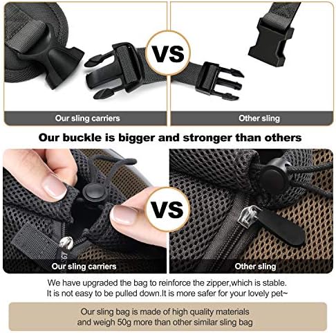 FDJASGY Pet Sling Carrier for Small Dogs Cats, Breathable Mesh Travelling Hand - Image 4