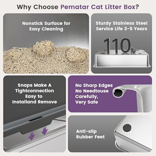 XXXL Stainless Steel Cat Litter Box - Image 6