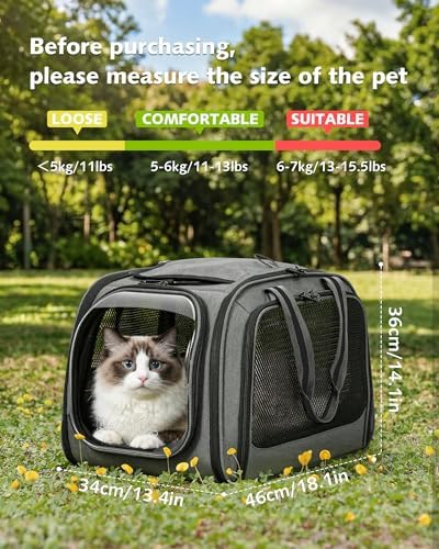 Pecute Cat Carrier, Double Bubble Pet Carrier - Image 5