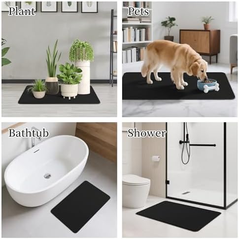 THMINS Black Stone Bath Mat - Image 7