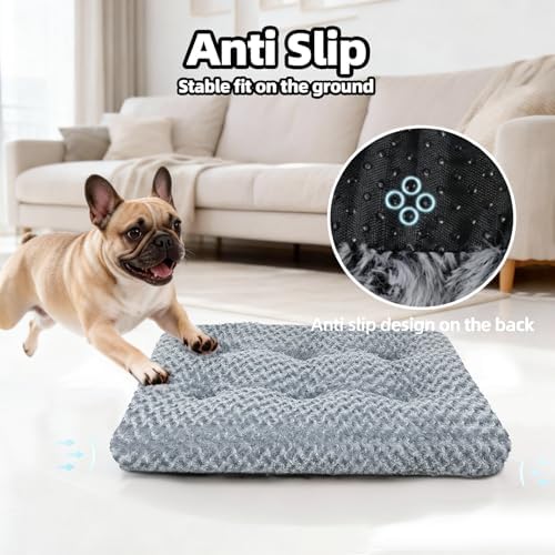 Dog Bed Medium Size, Plush Washable Pet Bed Mat, Dog Crate Bed 23"x 18" - Image 4