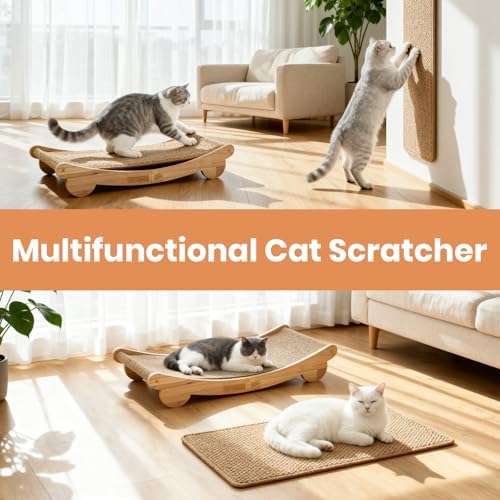 Extra Large 31.5" Cat Scratcher Bed & Mat Set - Image 4