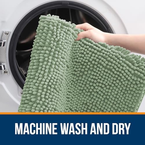 OLANLY Bathroom Rugs 35x24, Extra Soft Absorbent Chenille Bath Rugs - Image 6