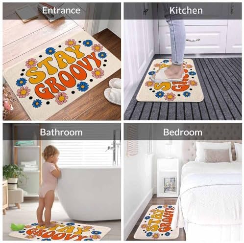 Seventies Retro Stay Groovy Bath Rugs - Image 4