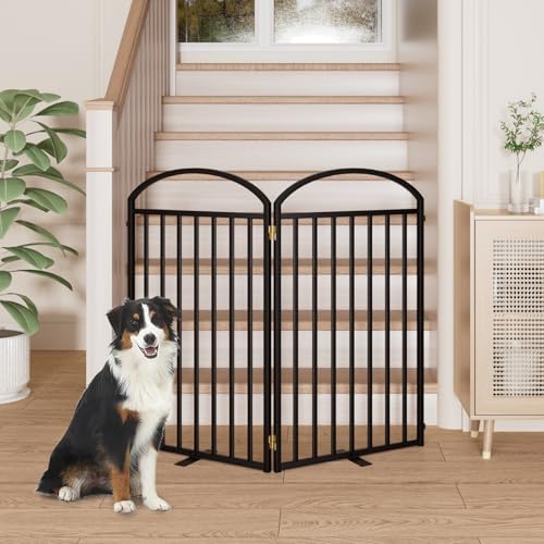 SNUOWU 2 Panels Full Matel Freestanding Dog Gates - Image 4