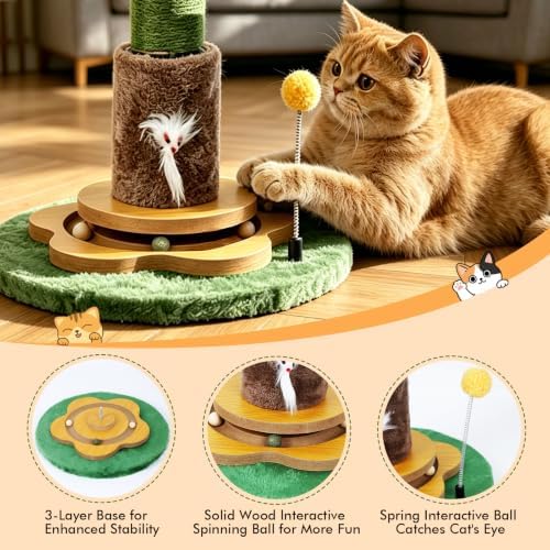 47'' Extra Tall Cat Scratching Post, Cute Cat Scratching Post - Image 2