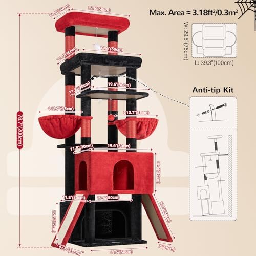 Globlazer Z78 Heavy Duty Gothic Cat Tree - Image 6