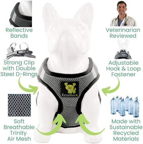 EcoBark Step in Dog Harness Reflective Soft Ultra Padded Mesh Dog Harnesses - Image 4