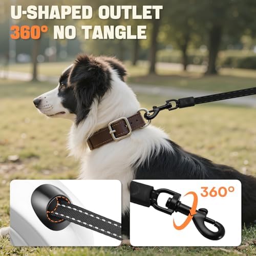 Retractable Dog Leash with LED Light & Reflective Tape - Image 6