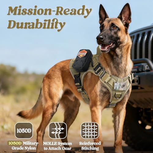 rabbitgoo Tactical Dog Harness X-Large, Heavy Duty Military No Pull Vest - Image 5