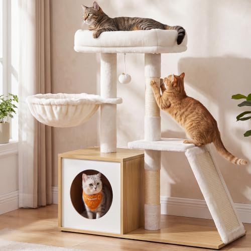 Feandrea Cat Tree, 3-Tier Cat Tower by FeandreabySONGMICSHOME
