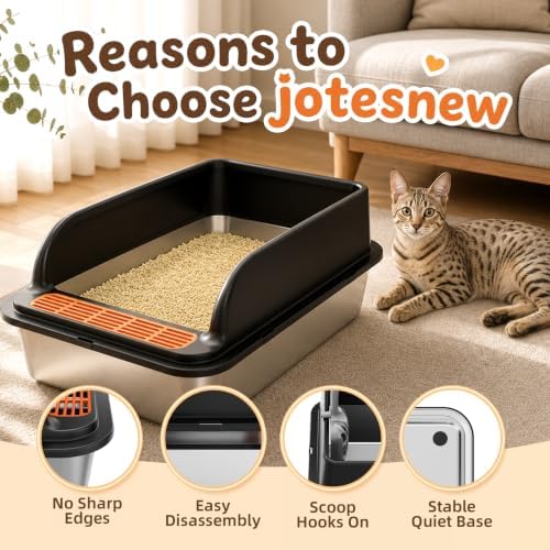 Jotesnew Small Stainless Steel Cat Litter Box - Image 6