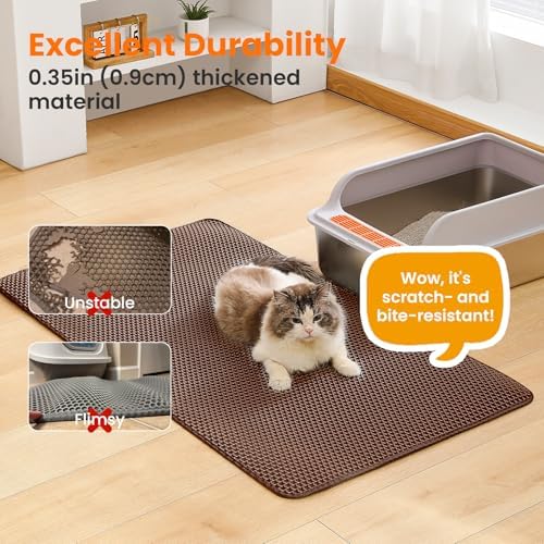 Extra Large Cat Litter Mat XXL, Double Layer Honeycomb - Image 6