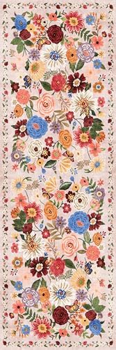 Blush Floral Hallway Runner Rug 3x7 - Image 3