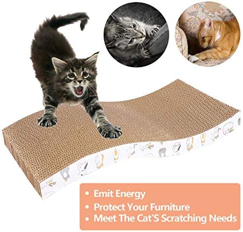 PatiencET 3 Pack Cat Scratcher Pad Recycle Corrugated Cat Scratching Pad - Image 5