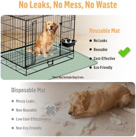 Silicone Dog Bed Mat 51"x 25.6" Crate Mat - Image 3