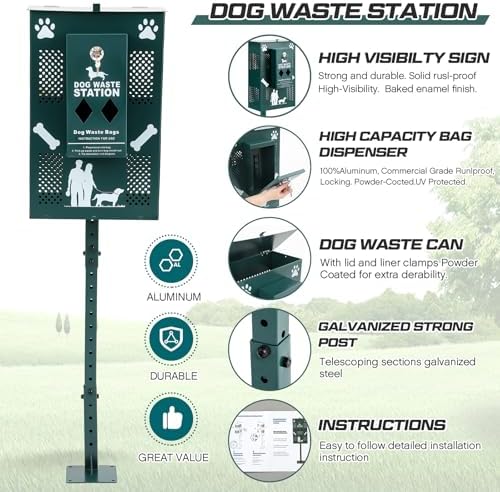 Abbylike Compact Dog Waste Station Outdoor - Image 3