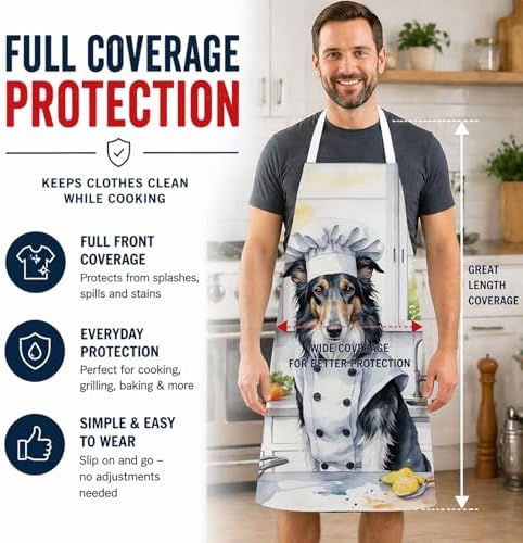 Caroline's Treasures Borzoi The Chef Apron Cooking Kitchen Server Baking Crafts - Image 3