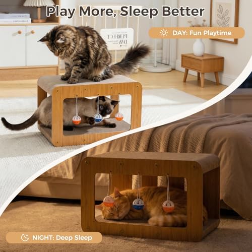 Avont 2-in-1 Cardboard Cat Scratcher House - Image 3