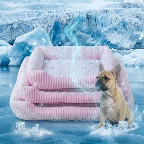 Dog Cooling Bed Summer Sleeping Cool Ice Silk Bed by Pbed