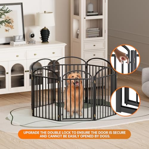 SNUOWU 8 Panels Full Matel Freestanding Dog Gates - Image 6