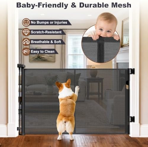 GRENFU Reinforced 50" Wide Retractable Baby Gates, Prevent Crawling Under - Image 6