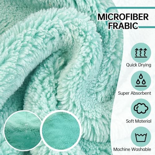 Dog Bathrobe, Fast Drying Coat, Super Absorbent Bath Towel Green XL - Image 2