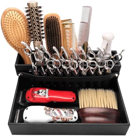 Barber Station Tray for Scissors Holder & Clippers Organizer, Barber by WelcometoBarberTop