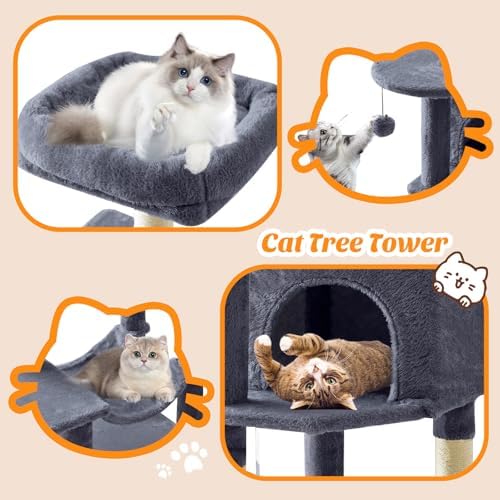 44 Inch Small Cat Tree Tower for Indoor Cats and Kittens - Image 6