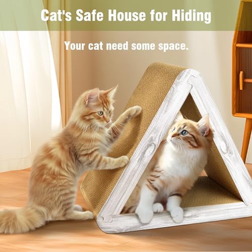 Foldable Cat Scratching Board Triangle Scratcher Cardboard Cat Scratch Pad 6 - Image 5