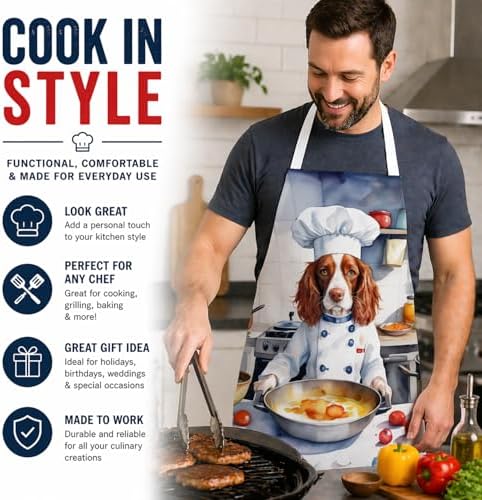 Caroline's Treasures Welsh Springer Spaniel The Chef Apron Cooking Kitchen - Image 2