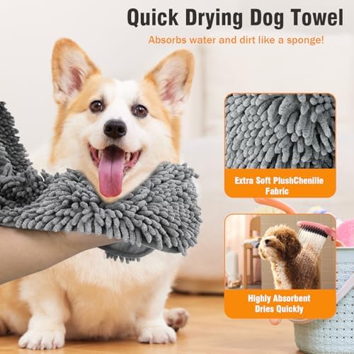 Puomue Microfiber Dog Towels for Drying Dogs, Super Absorbent, Soft and Quick - Image 3