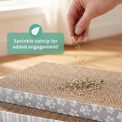Kitty City Cat Scratcher– 3-Pack Durable Corrugated Cardboard Scratch Pads - Image 4