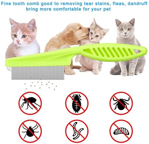 Lamoutor 7Pcs Pet Flea Comb Fine Tooth Comb and Pet Stainless Steel Combs - Image 2
