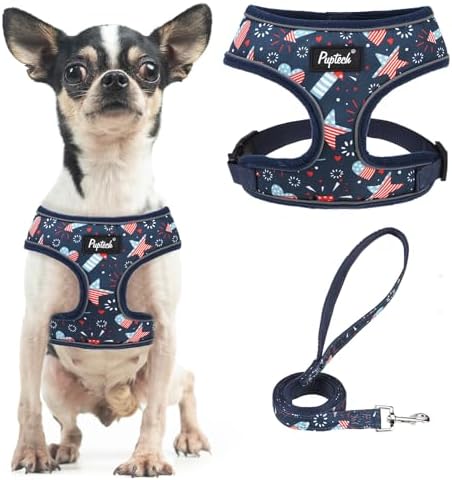 PUPTECK Small Dog Harness and Leash Set No Pull by PUPTECK