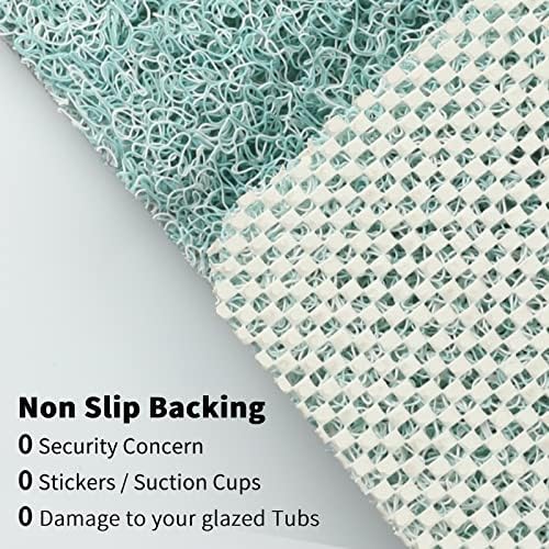 0.6" Extra Thick Non Slip Shower Mat, PVC Loofah Shower Mat - Image 5