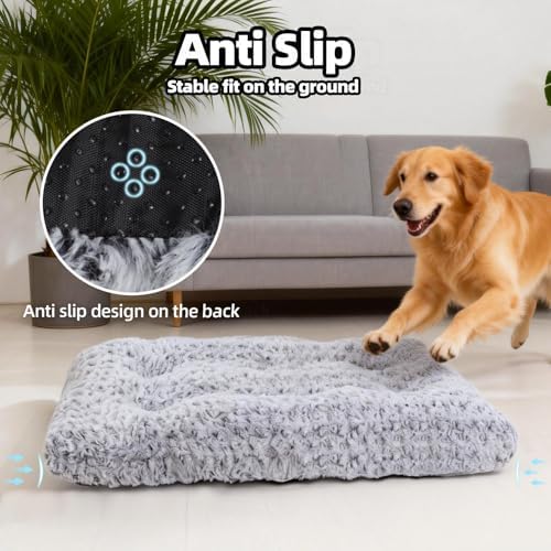 Dog Bed Large Size, Plush Washable Pet Bed Mat, Dog Crate Bed 35"x23" - Image 3