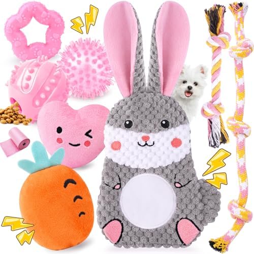 Zeaxuie Pink Puppy Toys for Teething by Zeaxuie