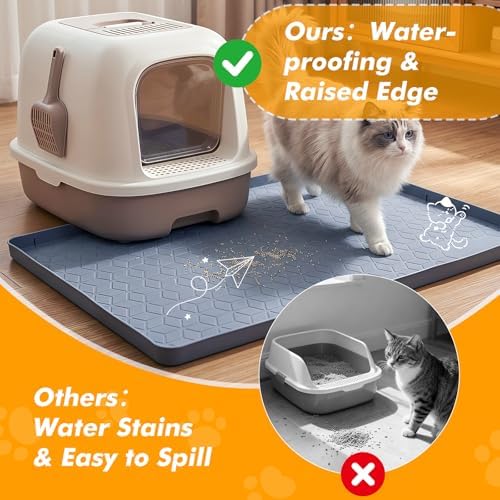 Silicone Cat Litter Mat for Litter Box, Scatter Control for Cat Litter - Image 4