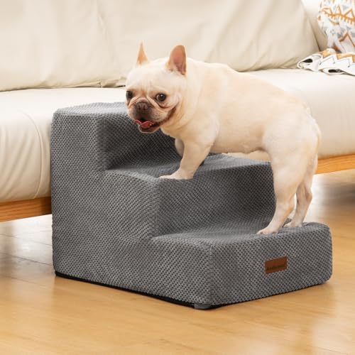 Aodisman Dog Stairs for Small Dogs, Wider 3-Step Pet Steps for Couch & Bed - Image 6