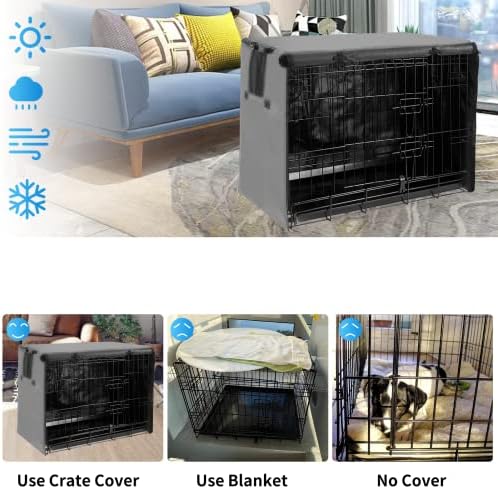Dog Crate Cover 48 Inch Waterproof 600D Oxford - Image 4