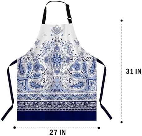 Paisley Pattern Apron Adjustable Neck Bib Apron - Image 2