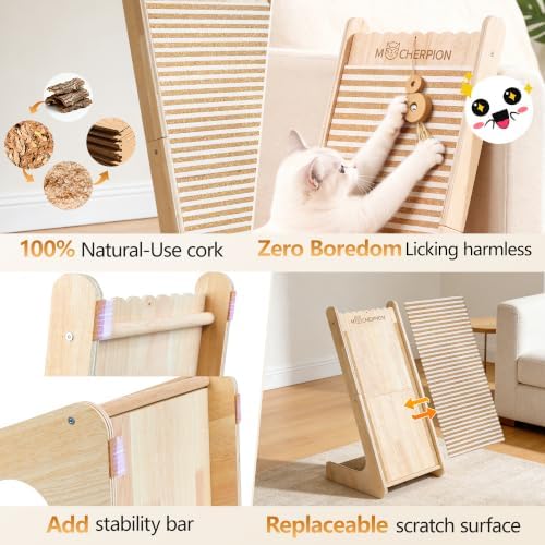 Cork Cat Scratching Board-Cat Scratcher Post-Cat Toy Scratch Pad - Image 2