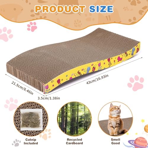 5 Pcs Multicolor Printed Cat Scratcher Pads - Image 2